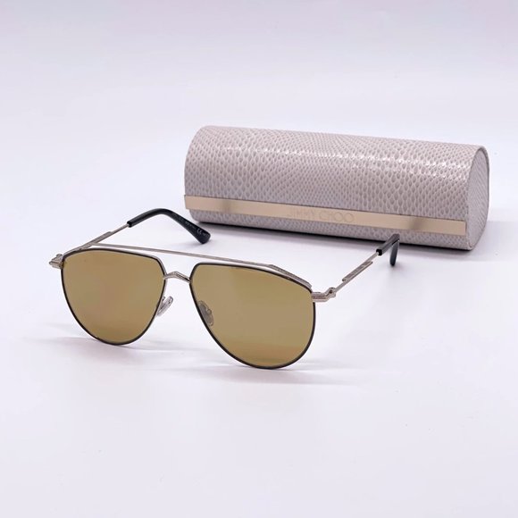 🔥NEW JIMMY CHOO GOLD AVIATORS WOMEN'S - Picture 1 of 8